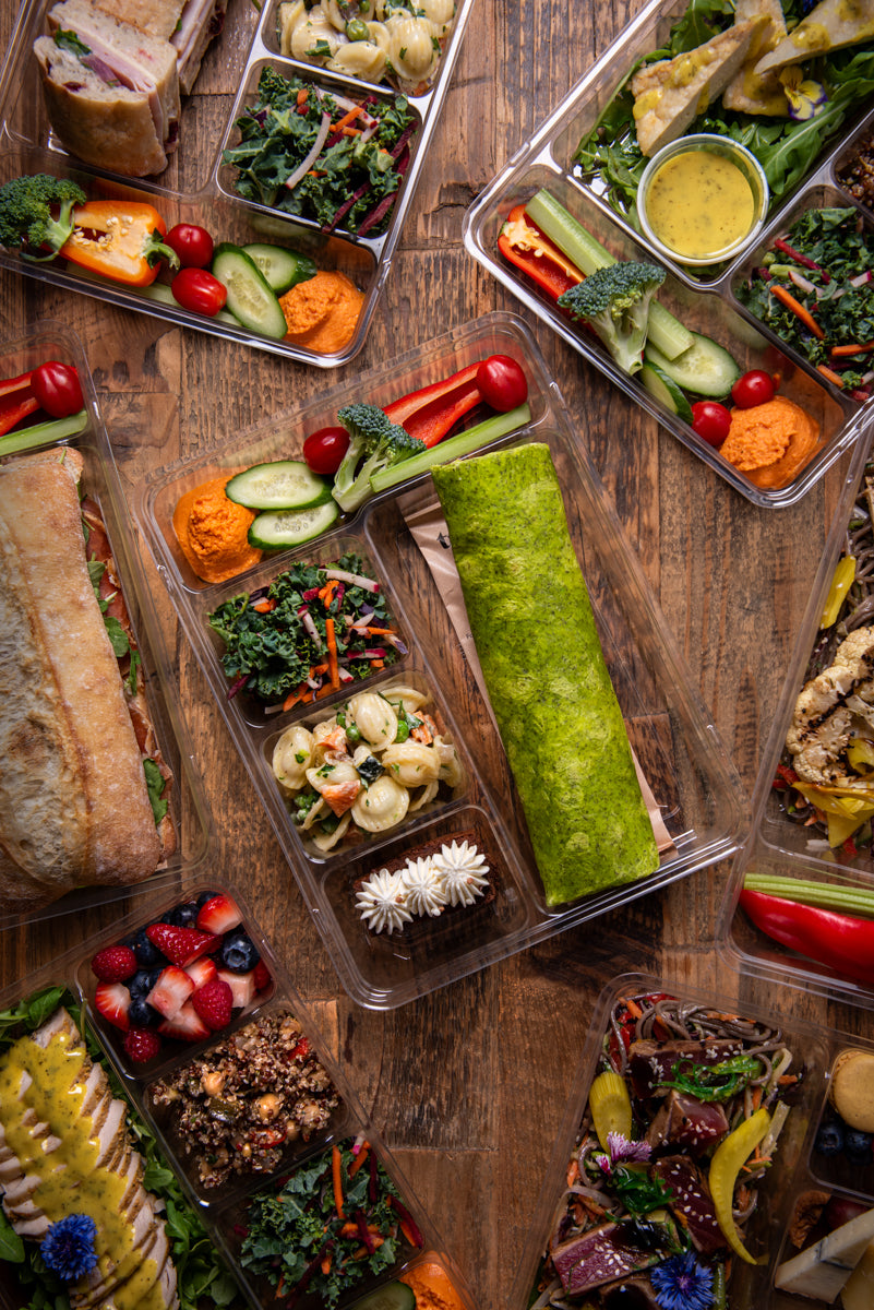 Boîte à lunch La Saint-Charles — wrap végétarien (légumes rôtis & courge)